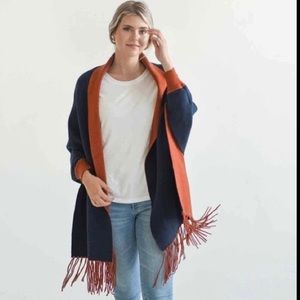 NWT MER-SEA Reversible Travel Wrap Sweater